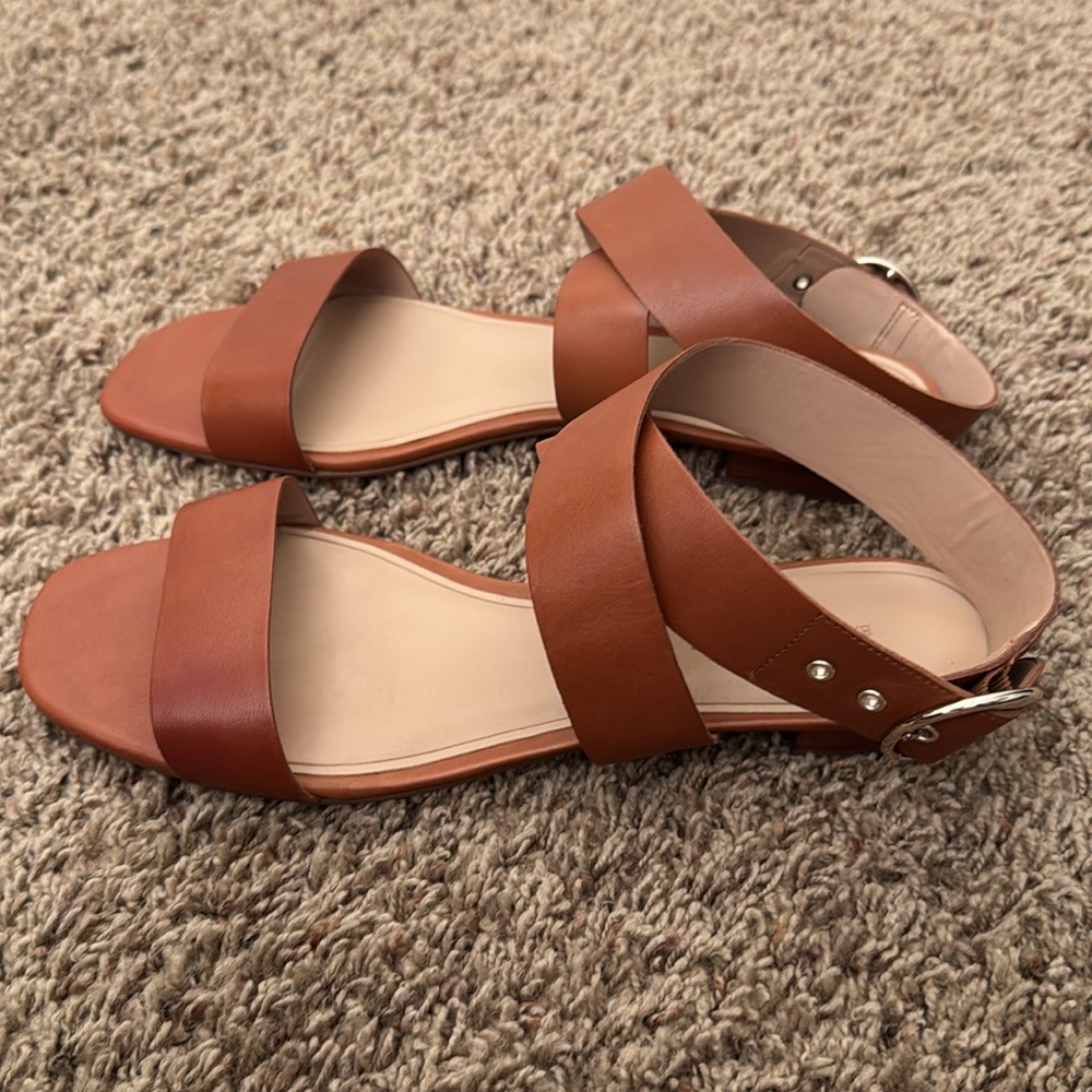 Banana Republic Belt Strap Sandal in Cognac Brown Leather - Picture 6 of 11